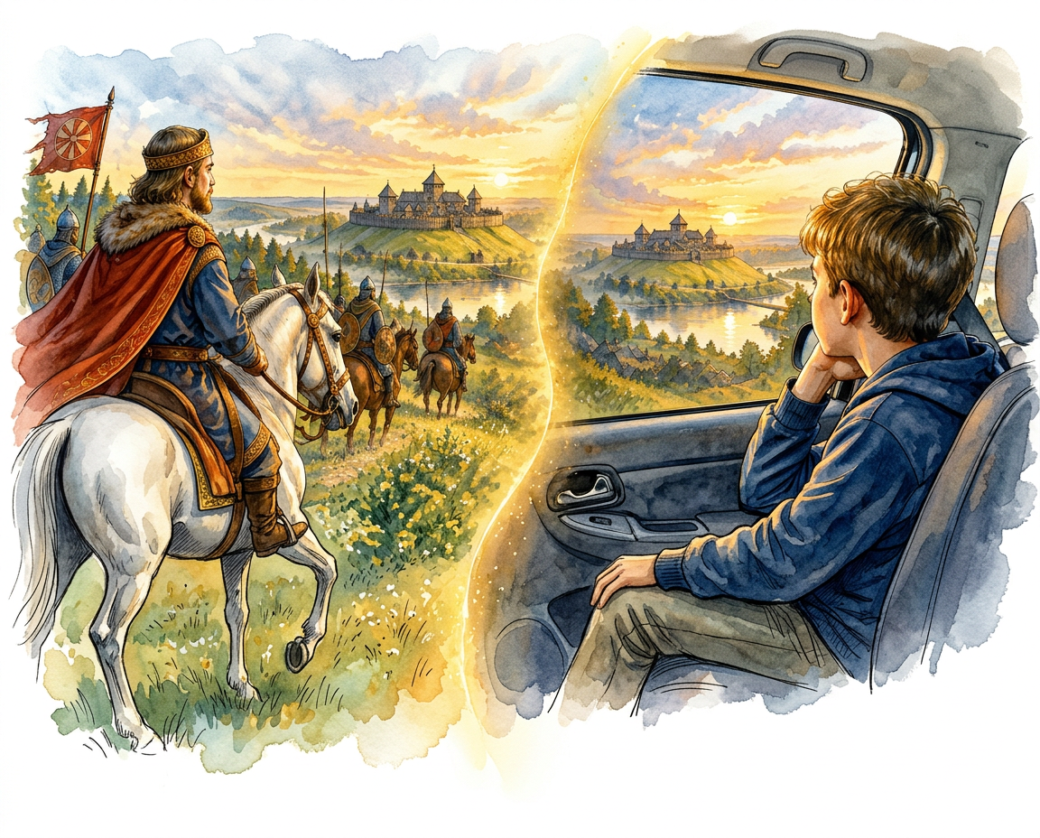 Bořivoj a Bořek na cestě na Velkou Moravu